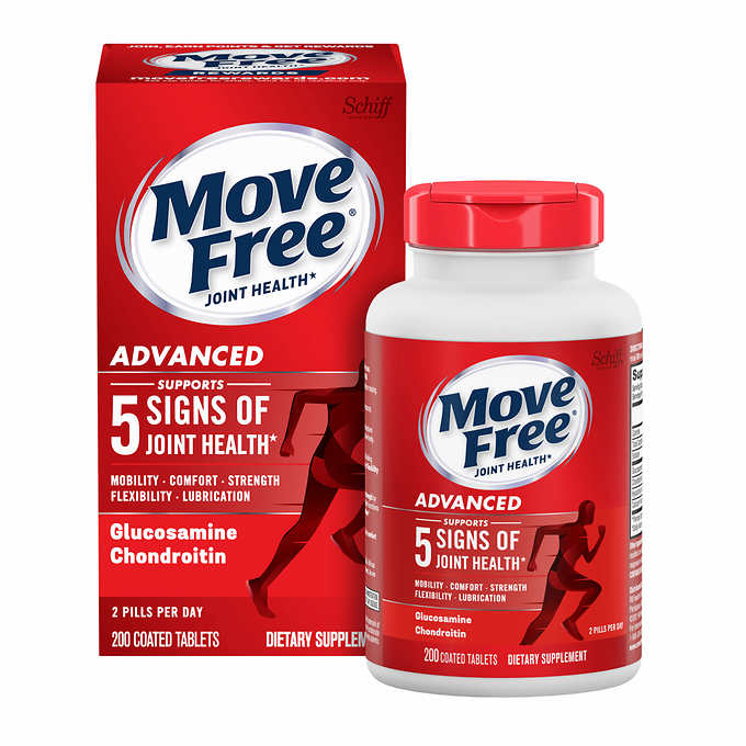 Schiff Move Free Advanced, 200 Tablets - Joint Health Supplement with Glucosamine and Chondroitin
