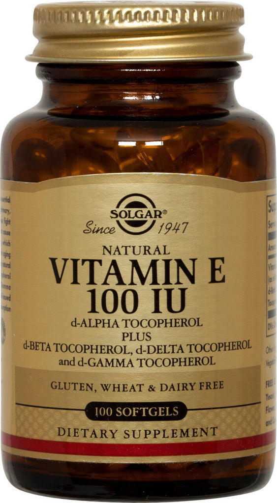 Solgar Vitamin E 67 mg (100 IU), 100 Mixed Softgels