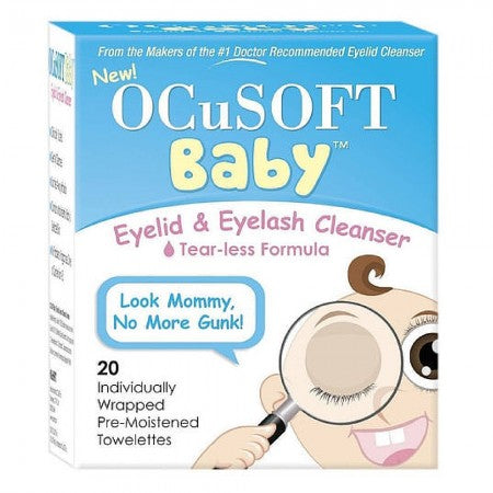 OCuSOFT Baby Eyelid & Eyelash Cleanser Towelettes 20 ea (1 Pack)