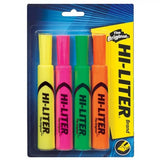 Avery Hi-Liter Desk Style Highlighter, Chisel Tip, Assorted Color 4 ea (1 Pack)