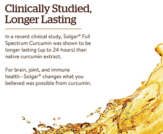 Solgar Full Spectrum Curcumin Liquid Extract, 30 Softgels - Faster Absorption - Brain, Joint & Immune Health - Long Lasting Support - Gluten Free, Non GMO, Dairy Free, Soy Free - 30 Servings