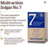 Solgar No. 7, 30 Vegetable Capsules - Joint Support & Comfort - Increased Mobility & Flexibility - Supplement for Men & Women - with Ester-C Vitamin C - Gluten Free, Non GMO, Dairy Free - 30 Servings