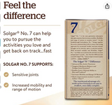 Solgar No. 7, 30 Vegetable Capsules - Joint Support & Comfort - Increased Mobility & Flexibility - Supplement for Men & Women - with Ester-C Vitamin C - Gluten Free, Non GMO, Dairy Free - 30 Servings