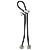 Pulleez Sliding Ponytail Holder, Silver Knot Charms with Black Elastic Hair Tie, Can Wear as Bracelet, No Hair Breakage or Bumps  (1 Pack)