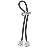 Pulleez Sliding Ponytail Holder Featuring Silver Precious Crystal Charms with Black Elastic Hair Tie, No Hair Breakage or Bumps, Great for Night Out, Hair Accessory  (1 Pack)
