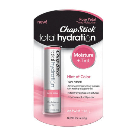ChapStick Total Hydration Tinted Lip Balm, Rose Petal, 0.12 oz  (1 Pack)