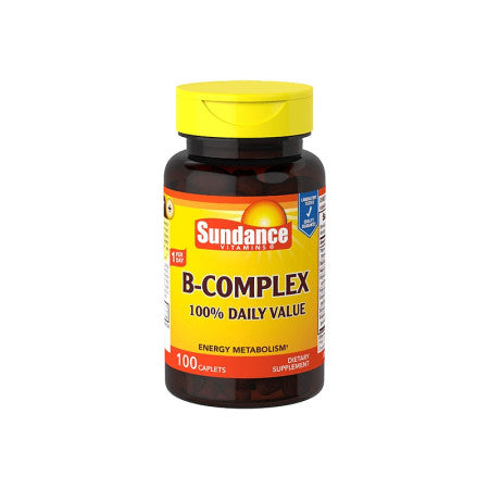 Sundance Vitamins B-Complex 100% Daily Value, 100 ea (1 Pack)