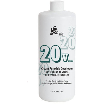Superstar Cream Peroxide Developer with 20 Volumes 16 oz (1 Pack)