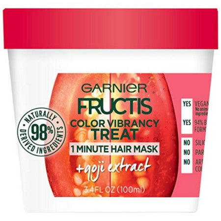 Garnier Fructis Color Vibrancy Treat Hair Mask + Goji Extract 3.4 oz (1 Pack)