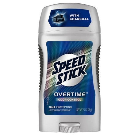 Speed Stick Overtime Charcoal Antiperspirant Deodorant, Odor Control 2.7 oz (1 Pack)