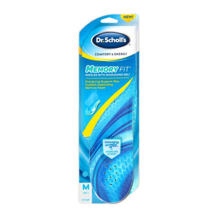 Dr. Scholl's Comfort & Energy Memory Fit Insoles for Men, Size (8-14), 1 Pair (1 Pack)