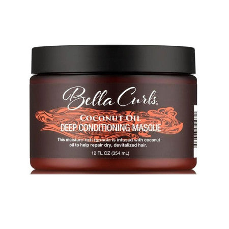 Bella Curls Coconut Oil Deep Conditioning Masque, 12 oz  (1 Pack)