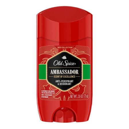 Old Spice Red Collection Ambassador Invisible Solid Antiperspirant and Deodorant, 2.6 oz (1 Pack)