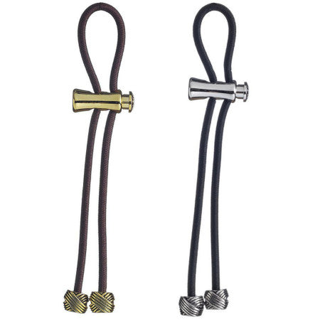 Pulleez Knot Charm 2 Pack- Silver with Black Elastic,Gold with Brown Elastic 1 ea (1 Pack)
