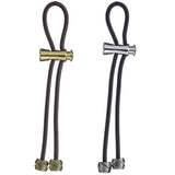 Pulleez Knot Charm 2 Pack- Silver with Black Elastic,Gold with Brown Elastic 1 ea (1 Pack)