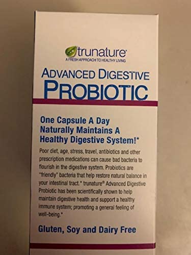 Trunature Digestive Probiotic Capsules 100 Count ( 2 Pack )