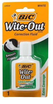 Bic Wite Out Extra Coverage Correction Fluid 0.70 oz (1 Pack)