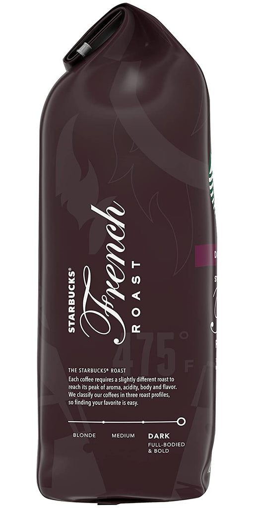 Starbucks French Roast Dark Roast Ground Coffee Whole Bean 12oz