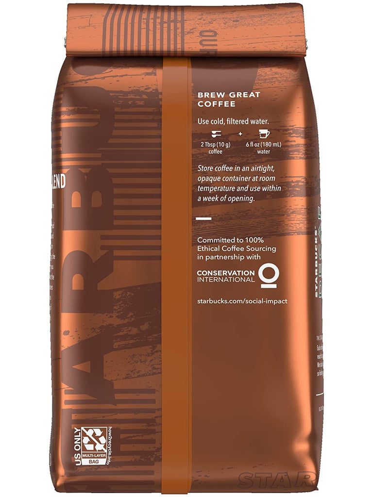 Starbucks Decaf House Blend Medium Roast Ground Coffee 12 oz