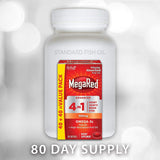 MegaRed Advanced 4 in 1 Omega-3 Fish Oil + Krill Oil, 80 Softgels