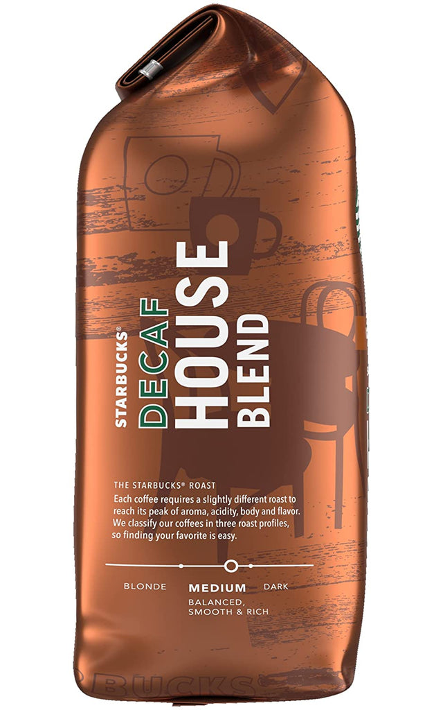 Starbucks Decaf House Blend Medium Roast Ground Coffee 12 oz