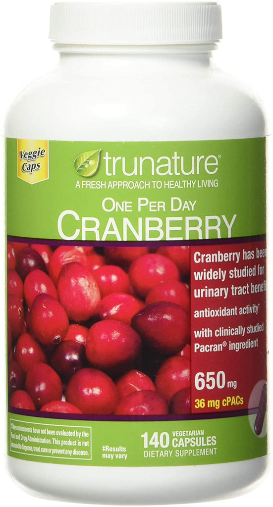 trunature One Per Day Cranberry 650 mg, 140 Vegetarian Capsules