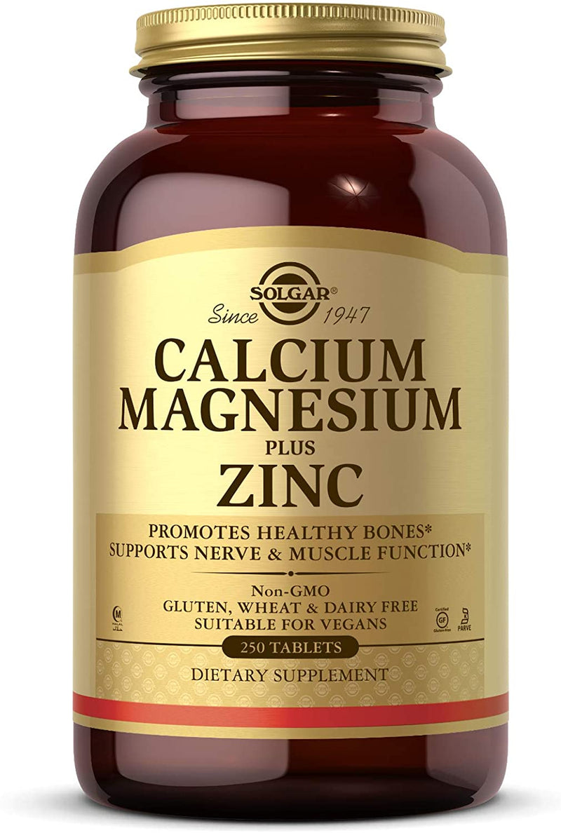 Solgar Calcium Magnesium Plus Zinc, 250 Tablets