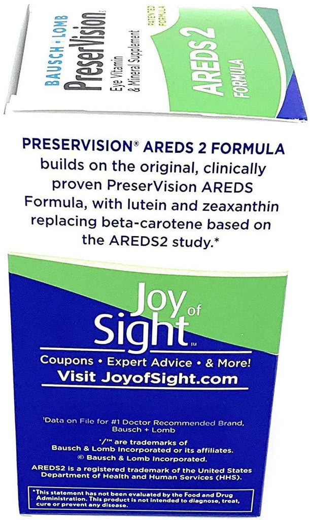 PreserVision AREDS 2 Eye Vitamin & Mineral Supplement (210 ct) with Lutein and Zeaxanthin, Soft Gels