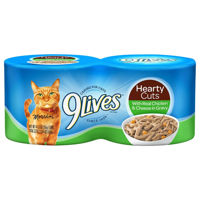 9 Lives Hearty Chicken/cheese 4/5.5oz