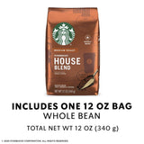 Starbucks Medium Roast Whole Bean Coffee — House Blend — 1 bag (12 oz.)