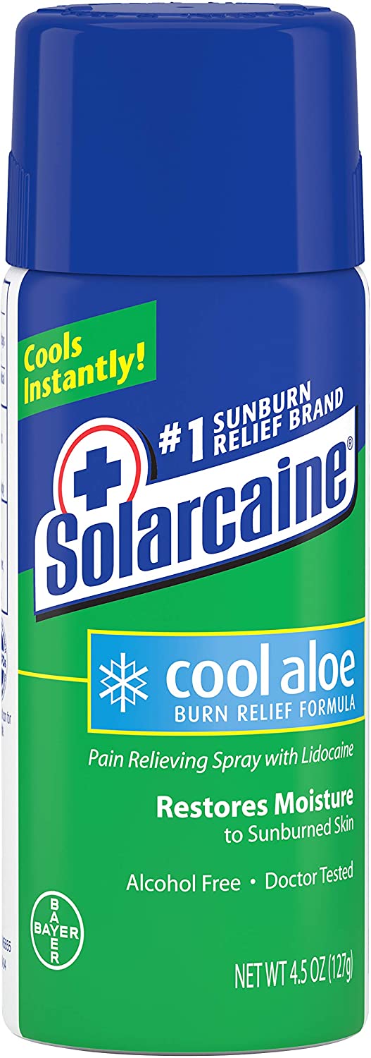 Solarcaine Cool Aloe Sunburn Relief Spray, 4.5 Ounces Each (Pack of 2)