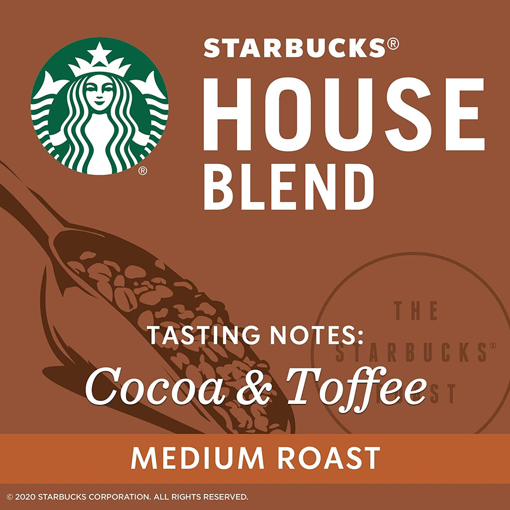 Starbucks Medium Roast Whole Bean Coffee — House Blend — 1 bag (12 oz.)