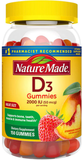 Nature Made Vitamin D3 2000 IU (50 mcg) 150 Gummies
