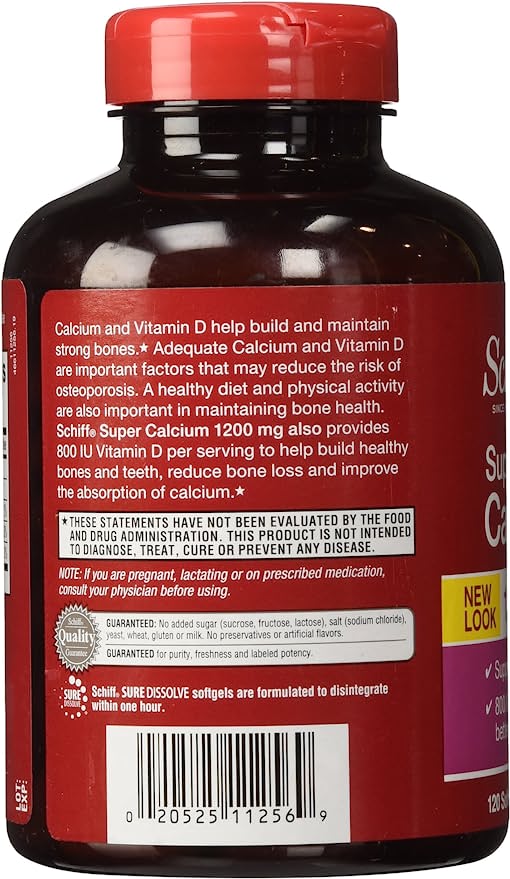Schiff Super Calcium - 1200 mg - 120 Softgels