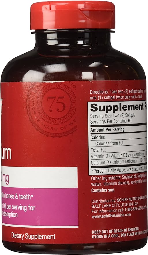 Schiff Super Calcium - 1200 mg - 120 Softgels