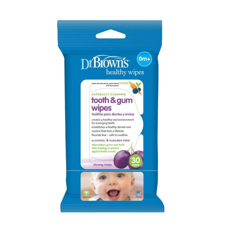 Dr. Brown's Healthy wipes, tooth & gum wipes,0m+