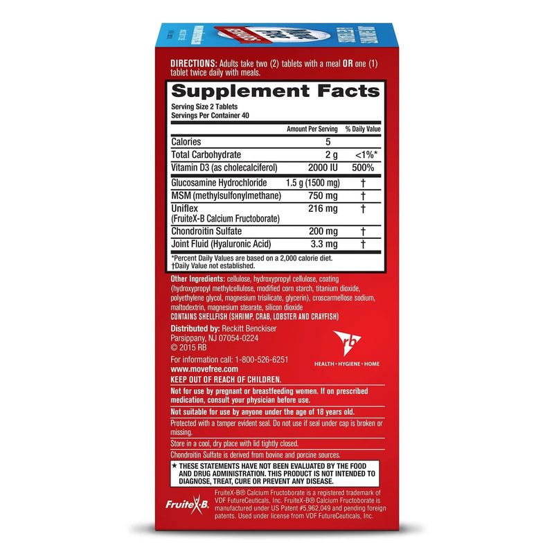 Schiff, Move Free Joint Health, Advanced Plus MSM with Glucosamine + Chondroitin (120 Coated Tablets)