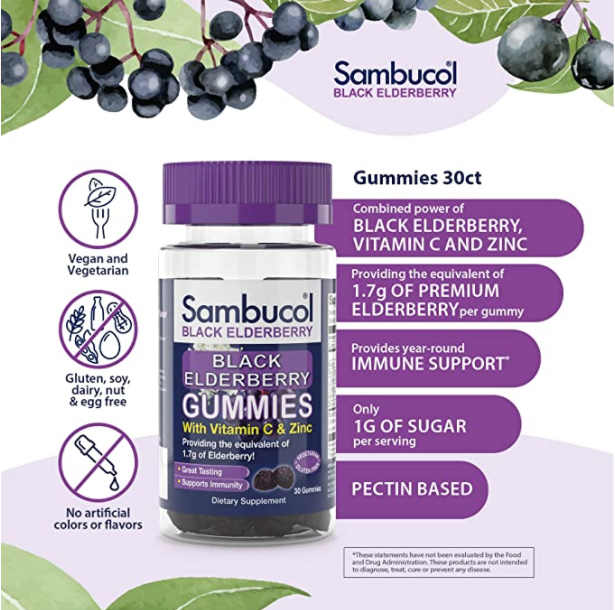 Sambucol Black Elderberry Gummies 30 ct