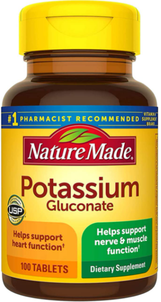 Nature Made Potassium Gluconate 550mg, 100 tablets