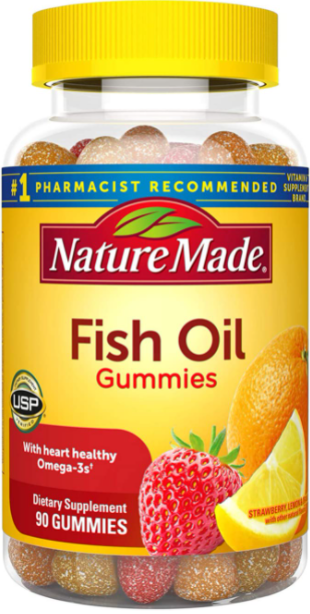 Nature Made Fish Oil Gummies with Heart-Healthy Omega 3s, 90 Gummies