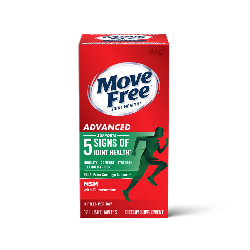 Schiff, Move Free Joint Health, Advanced Plus MSM with Glucosamine + Chondroitin (120 Coated Tablets)