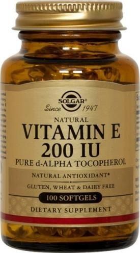 Solgar - Vitamin E 200 IU Alpha Softgels, 100 Count
