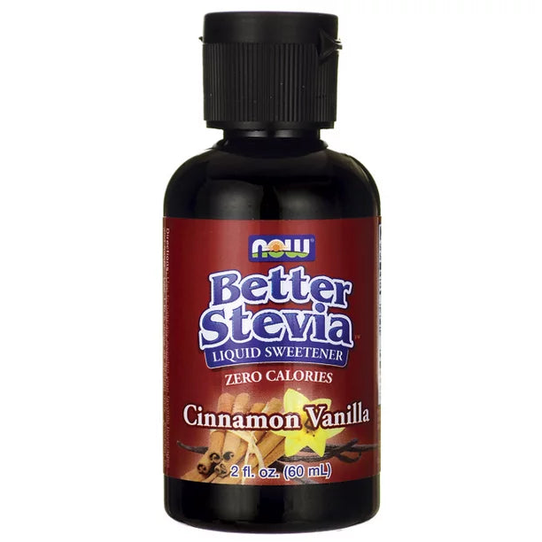 Now Foods Better Stevia, Zero-Calorie Liquid Sweetener, Cinnamon Vanilla, 2 fl oz (60 ml)