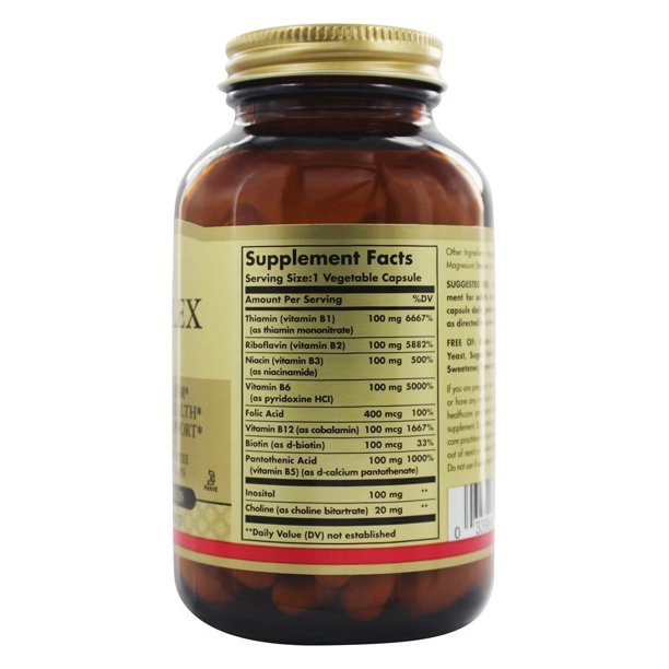 Solgar B-Complex 100 - 100 MG (100 Vegetable Capsules)