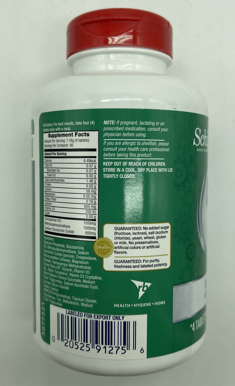 Move Free Glucosamine 1500mg, plus chondroitin with MSM, calcium & Vitamin D 240 tablets