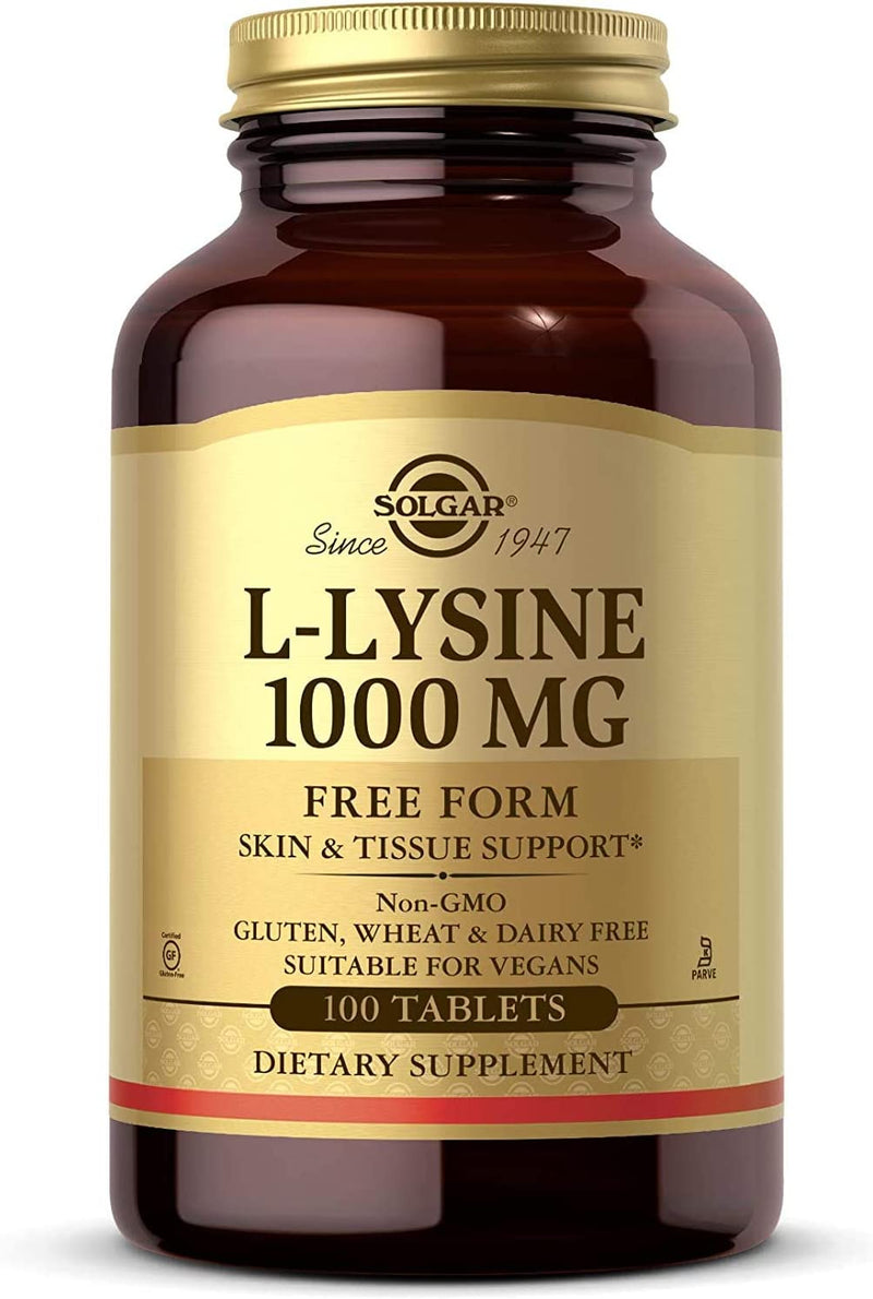 Solgar L-Lysine 1000 mg, 100 Tablets
