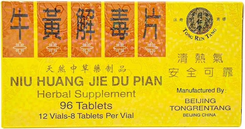Solstice Medicine Company NIU Huang Jie Du Pian Herbal Supplement 96 Tablets
