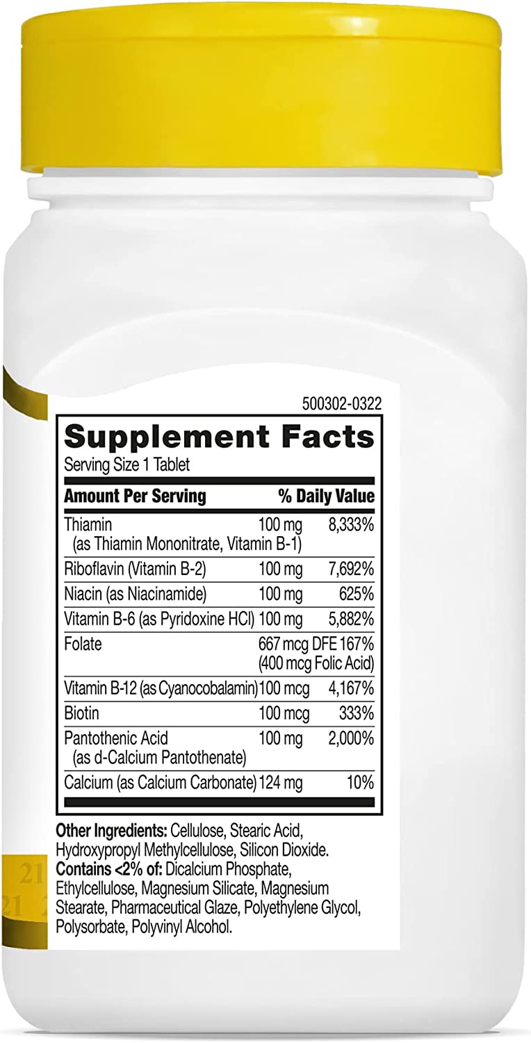 21st Century B 100 Complex Prolonged Release Caplets, 60 Count