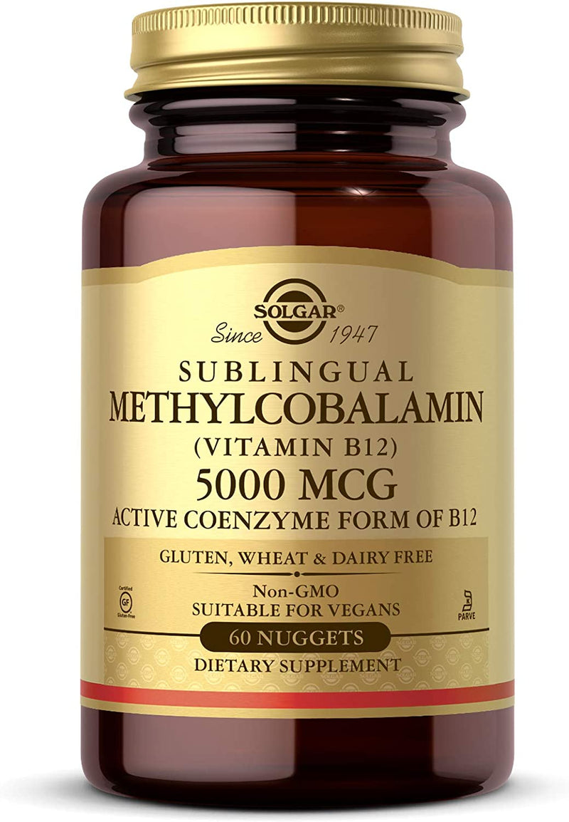 Solgar Methylcobalamin (Vitamin B12) 5000 mcg, 60 Nuggets