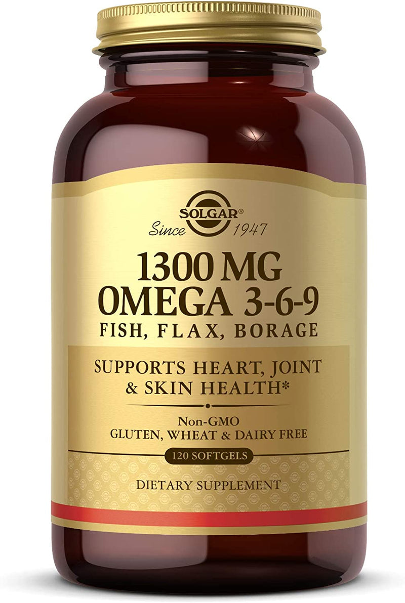 Solgar 1300 mg Omega 3-6-9, 120 Softgels